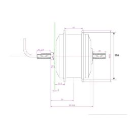 20 Zoll 36V Q100H, 350W, 260 RPM, 100mm Einbaubreite, Felgen &amp;Scheibenbrems, Hallsensor