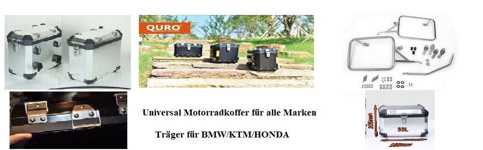 Motorradkoffer in schwarz oder Silber